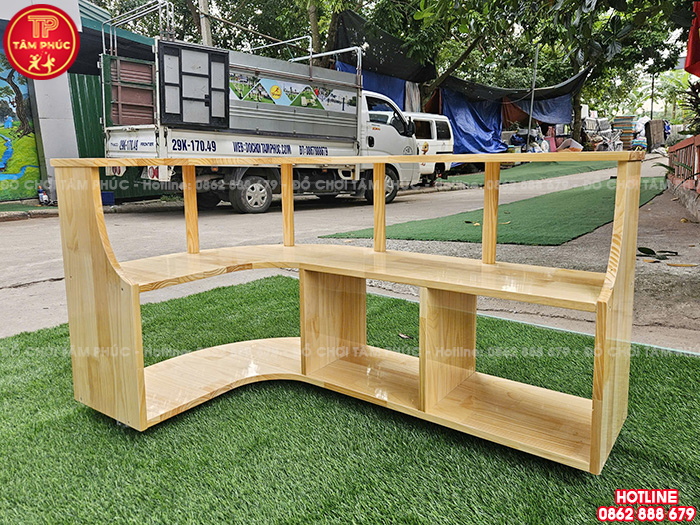 Kệ gỗ quầy bán hàng cho bé mầm non NT4-008