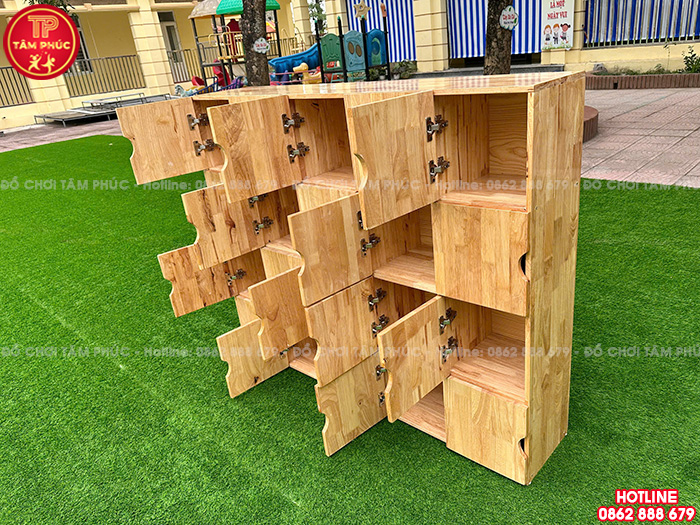 Tủ balo mầm non 12 ô, 15 ô, 16 ô, 18 ô, 20 ô, 21 ô, 24 ô NT4-013