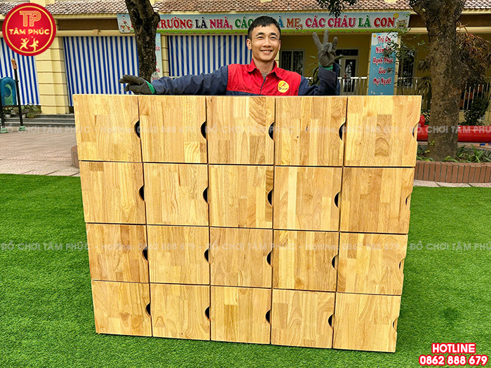 Tủ balo mầm non 12 ô, 15 ô, 16 ô, 18 ô, 20 ô, 21 ô, 24 ô NT4-013