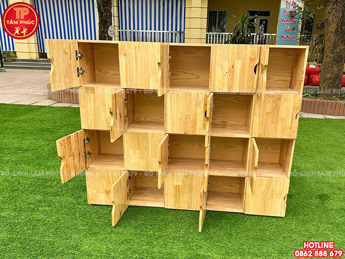 Tủ balo mầm non 12 ô, 15 ô, 16 ô, 18 ô, 20 ô, 21 ô, 24 ô NT4-013