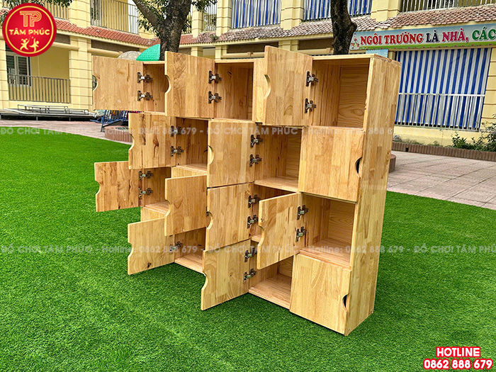 Tủ balo mầm non 12 ô, 15 ô, 16 ô, 18 ô, 20 ô, 21 ô, 24 ô NT4-013