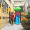 Nhà chòi cầu trượt ngoài trời kèm xà đu, vách dây TP1-054