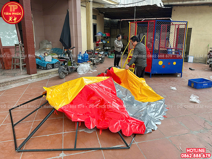 Nhà bóng ngoài trời mái bạt cho bé TP10-001