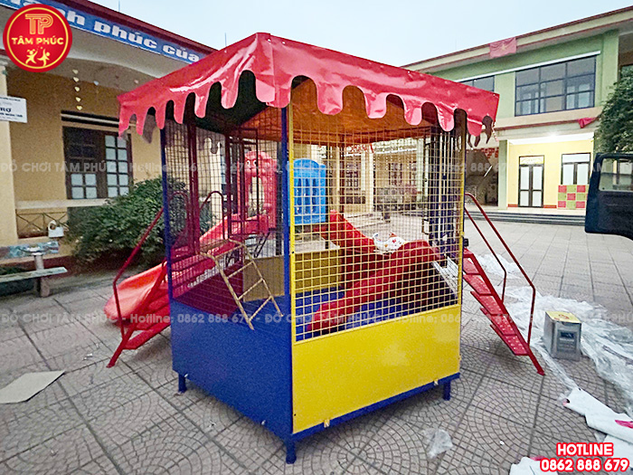 Nhà bóng ngoài trời mái bạt cho bé TP10-001