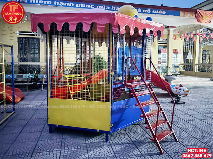 Nhà bóng ngoài trời mái bạt cho bé TP10-001
