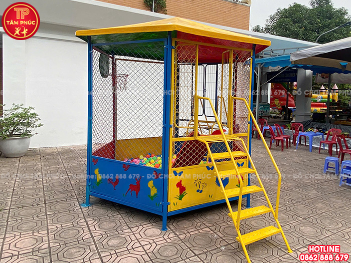 Nhà bóng ngoài trời mái Composite cho bé TP10-002