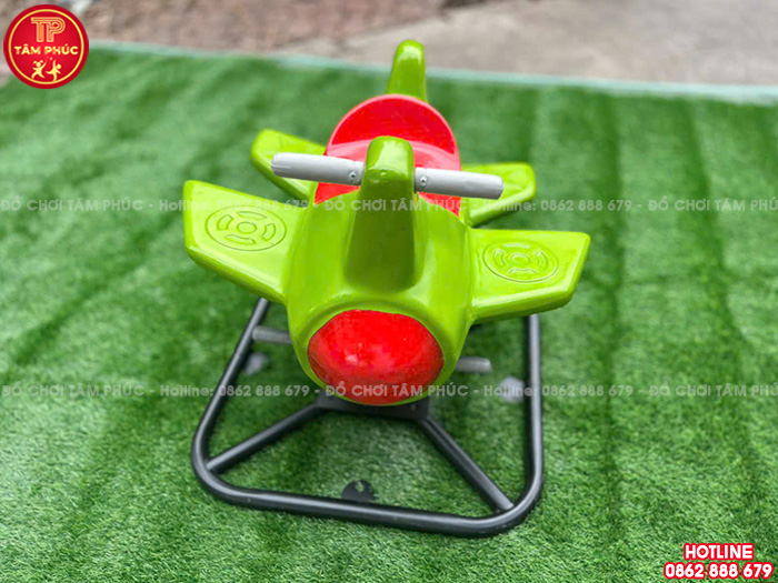 Thú nhún lò xo ngoài trời máy bay nhựa Composite TP2-001