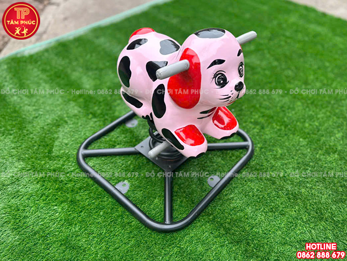 Thú nhún lò xo cho bé con Chó đốm nhựa Composite TP2-003