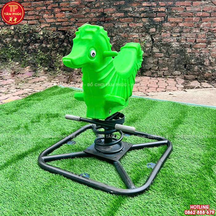 Thú nhún lò xo ngoài trời con Cá Ngựa nhựa NK TP2-009