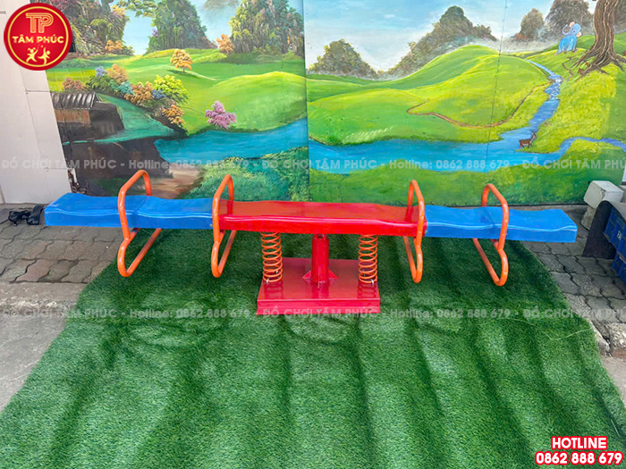 Bập bênh lò xo 6 chỗ ngồi ngoài trời cho bé TP3-004