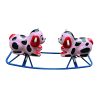 Bập bênh sắt đế cong đôi con Chó Đốm TP3-011