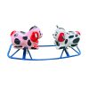 Bập bênh sắt đế cong đôi con Chó Đốm TP3-011