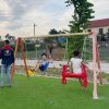 Xích đu mầm non 3 ghế 4 chỗ ngồi ngoài trời TP4-009