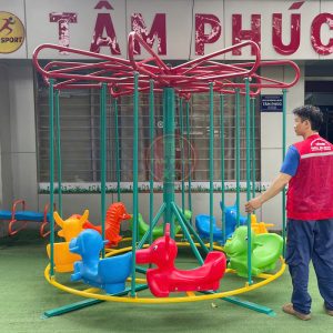Đu quay đứng cho bé mầm non 8 con giống TP6-005