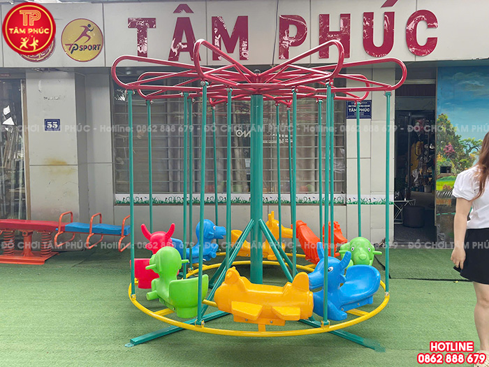 Đu quay đứng cho bé mầm non 8 con giống TP6-005