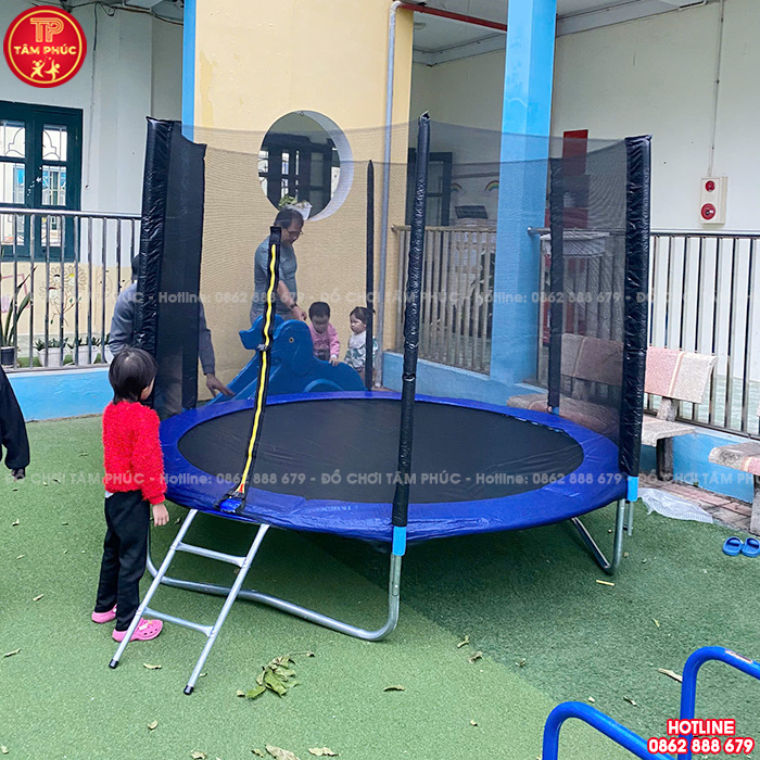 Sàn nhún tròn cho bé có lưới quây TP7-014