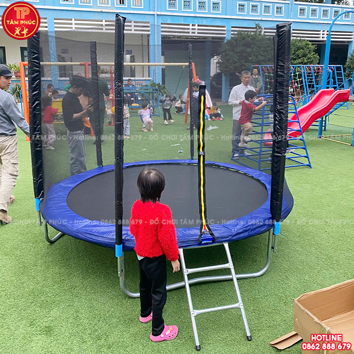 Sàn nhún tròn cho bé có lưới quây TP7-014