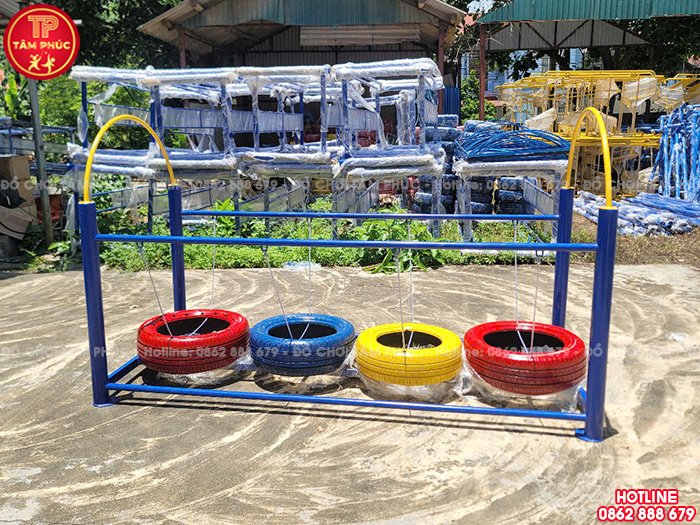 Cầu thang dao động lốp xe cho bé TP7-019