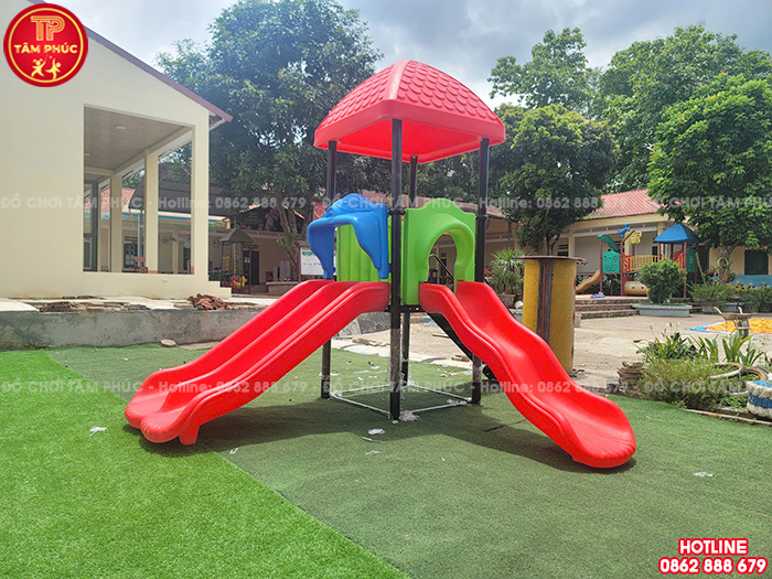 Máng trượt lượn sóng đơn nhựa nhập khẩu 2m TP9-007