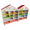 Giá kệ gỗ MDF cho bé mầm non 4 tầng ngôi nhà NT3-024