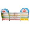 Kệ để đồ chơi mầm non gỗ MDF hình Doremon 3 khối NT3-070