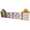 Kệ để đồ cho bé mầm non gỗ MDF ngôi nhà 4 khối NT3-072