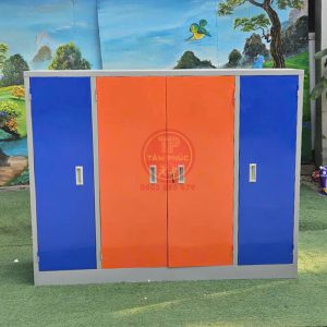 Tủ đựng chăn màn bằng sắt cho bé mầm non NT5-003