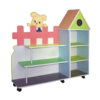 Kệ để đồ chơi gỗ MDF hình hàng rào cho bé mầm non NT3-037