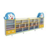 Kệ để đồ chơi mầm non gỗ MDF hình Doremon 4 khối NT3-070