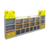 Kệ để đồ chơi mầm non gỗ MDF hình Gấu 4 khối NT3-067