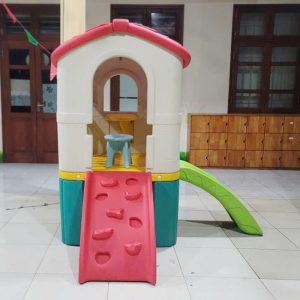 Nhà leo cầu trượt đơn 1 khối nhựa nhập khẩu NK10-004