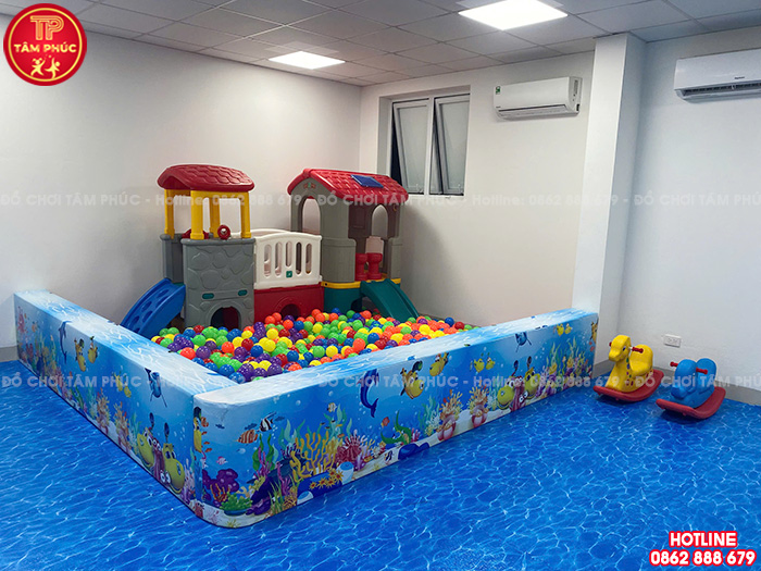 Nhà leo cầu trượt 2 khối đa năng nhập khẩu NK10-006