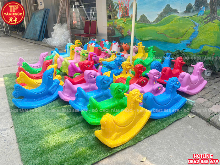 Bập bênh đơn con vật nhựa nhập khẩu cho bé NK12-001