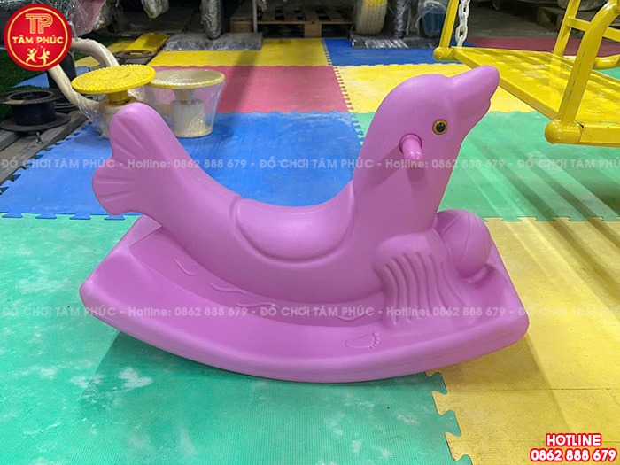 Bập bênh đơn con vật nhựa nhập khẩu cho bé NK12-001