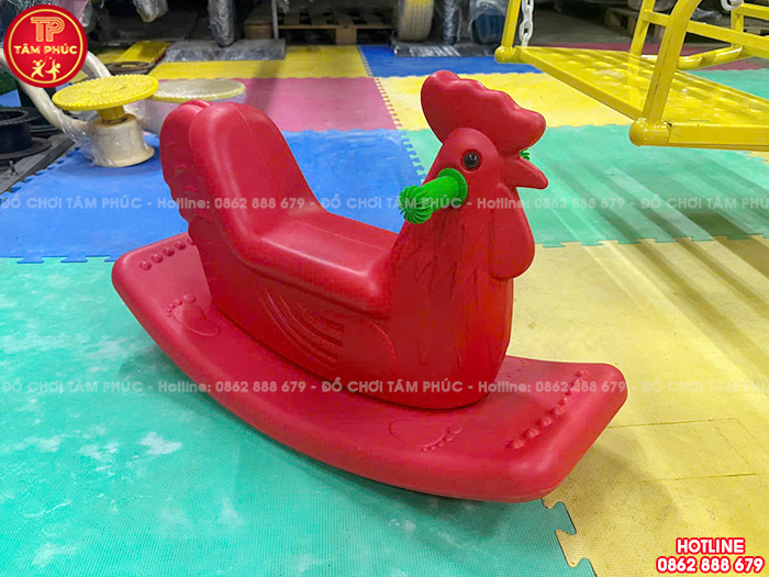Bập bênh đơn Smilly con Gà trống bằng nhựa cho bé NK12-002