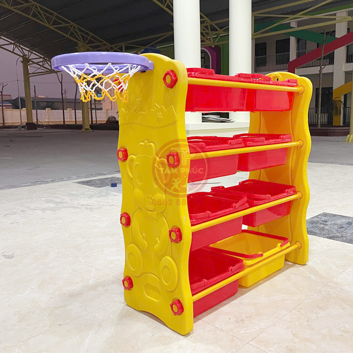 NK3-009-gia-de-do-choi-con-lon-4-tang-bong-ro-cho-be-mam-n0n-1 Giá để đồ chơi con Lợn 4 tầng bóng rổ cho bé NK3-009