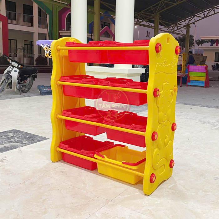 NK3-009-gia-de-do-choi-con-lon-4-tang-bong-ro-cho-be-mam-n0n-2 Giá để đồ chơi con Lợn 4 tầng bóng rổ cho bé NK3-009