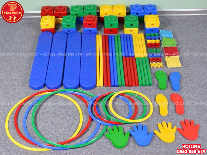Bộ vận động thể chất 114 chi tiết đa năng nhập khẩu cho bé NK7-003