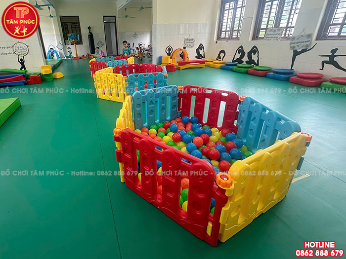Bể bóng nhựa nhập khẩu hình lục lăng 3 màu cho bé NK9-002