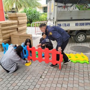 Hàng rào nhựa đúc cho bé trường mầm non NT6-007