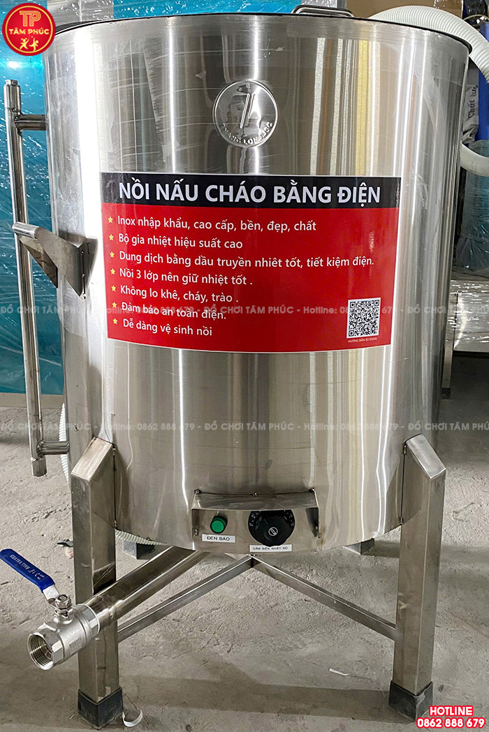 Nồi cháo inox 50L, 80L, 100L cho trường mầm non NT8-004