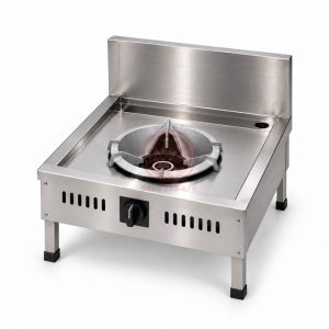Bếp công nghiệp 1 họng nấu bằng inox cho bếp trường mầm non NT8-013
