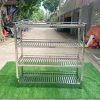 Giá để đồ inox 4 tầng thanh nan trong bếp NT8-014