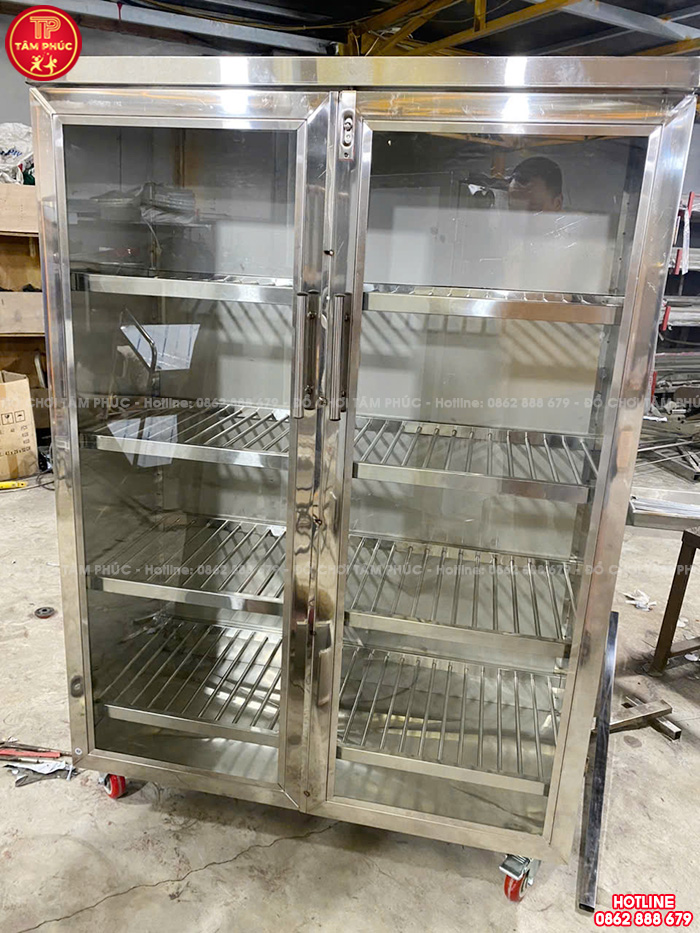 Tủ đựng bát đĩa bằng inox trường mầm non NT8-015