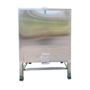 Thùng đựng gạo inox kiểu vuông cho trường mầm non NT8-017