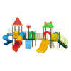 Bộ cầu trượt liên hoàn ngoài trời 5 khối mái Mèo TP1-126