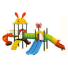 Cầu trượt liên hoàn ngoài trời ống chui mái Thỏ TP1-123
