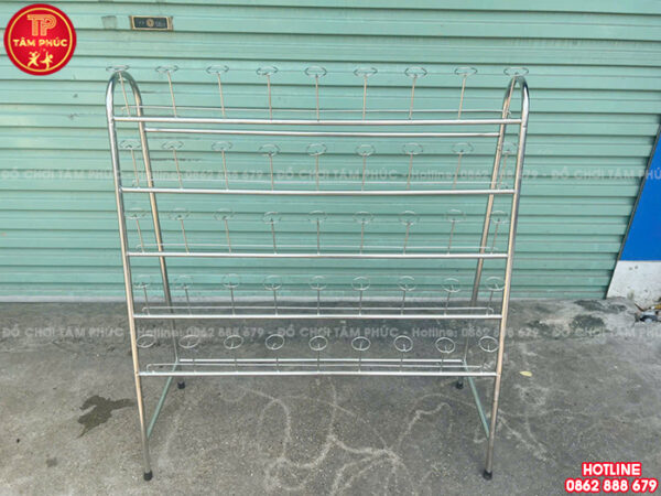 Giá úp ca cốc inox cho bé mầm non NT7-012 - Đồ Chơi Tâm Phúc