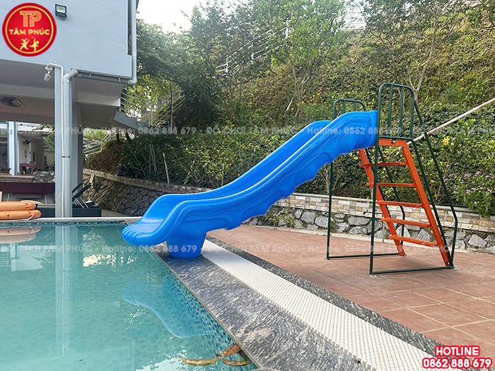 Cầu trượt cho bể bơi máng đơn nhựa nhập khẩu TP12-006
