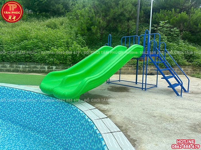 Cầu trượt cho bể bơi máng đôi nhựa nhập khẩu TP12-009